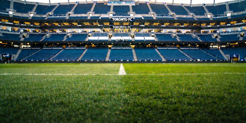 加拿大多伦多BMO球场内部座椅与草坪