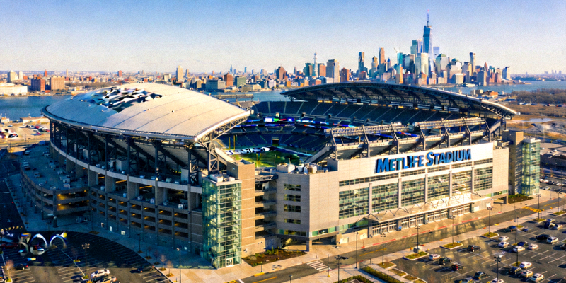 美国纽约大都会体育场外观全景